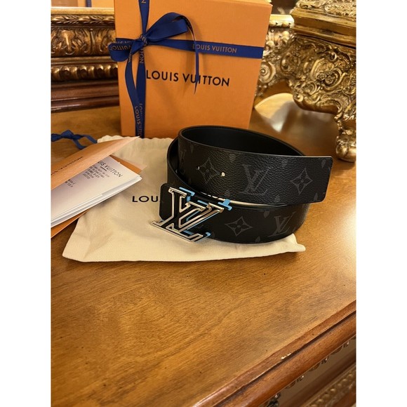 NIB Louis Vuitton Speed 40mm Reversible Belt M0719S Black Monogram Sz 90 - Picture 1 of 8